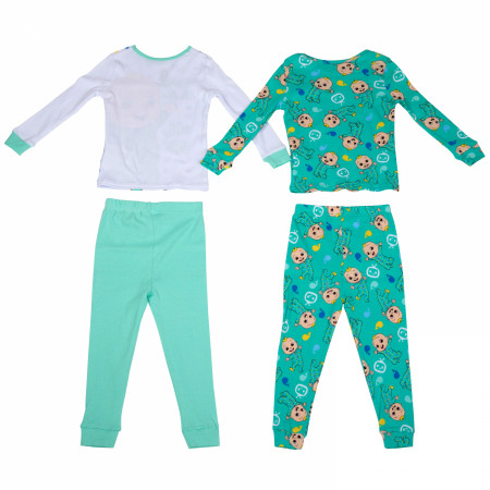 Cocomelon Twinkle Twinkle Toddler Long Sleeve 4-Piece Pajama Set